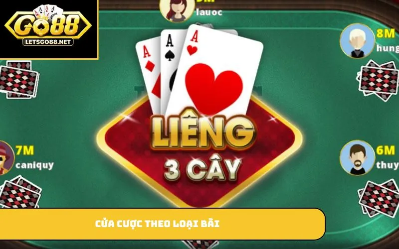 Cửa cược theo loại bài